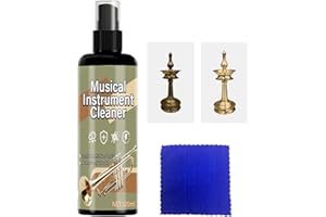 Instrument Cleaner - Wash, 120ml Flute Fluid For Clarinet Valves, Saxophone Solution With Microfiber Cloth, Maintenance, Poli