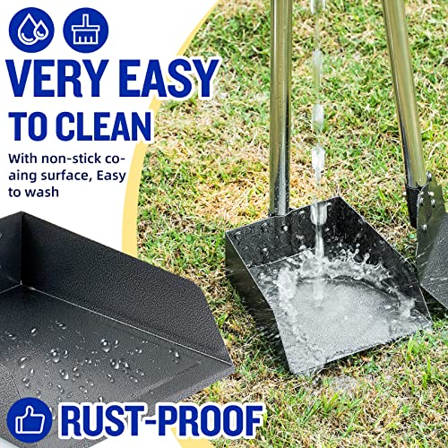 Dog Pooper Scooper,Tray and Spade Set Poop Scooper for Dogs, Adjustable