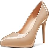 Castamere Women Stiletto High Heel Pumps Platform Close Toe Slip-on Wedding Office Sexy Dress 4.7 Inches Heels
