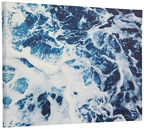 Amazon Brand – Rivet Blue Ocean Waves Print on Canvas, 60" x 40"