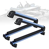Ski and Snowboard Roof Racks, Ski Roof Racks with Anti-Theft Lock Racks Carrier for Snowboard Universal Ski Top Holder Fits for Square/Round/Aero/Oval Cross Bars, Blue