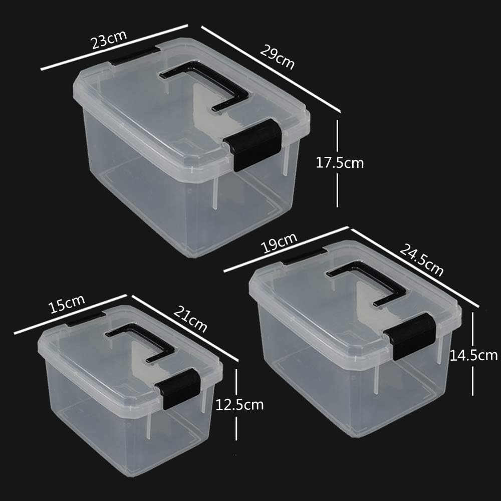 Gitany 4 Pack Clear Storage Boxes with Lids, Plastic Stackable Boxes ...