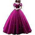 yinyyinhs Tulle Ball Gown Cinderella's Off Shoulder Quinceanera Dress Wedding Dresses Evening Formal Gown