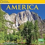 National Geographic America 2018 Calendar, NatGeo USA United States Scenic Nature Photography by