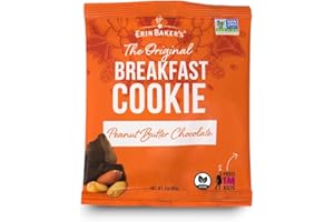 Erin Baker's Breakfast Cookies, Peanut Butter Chocolate, Whole Grain, Non-GMO, 3-ounce (Pack of 12)