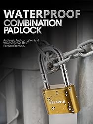 DELSWIN Combination Lock Outdoor Padlock