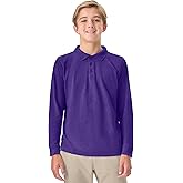 Classroom School Uniforms Unisex Long Sleeve Pique Polo