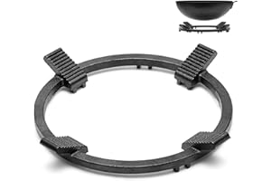 WANGYUANJI Cast Iron Wok Ring for Gas Stove, 8.3" Non-Slip Wok Support Rack, Heavy Duty Stove Grate Stand for Round Bottom Woks and Pans