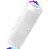 Bluetooth Speaker, 20W HD Sound, Portable Wireless, IPX5 Waterproof, Up to 24H Playtime, TWS Pairing, for Home/Party/Outdoor/Camping/Beach Essentials, Electronic Gadgets, Birthday Gift (White)