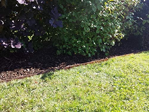 10 x Bordes para césped Acero Corten Acero estrecho 14 cm mähkante ...