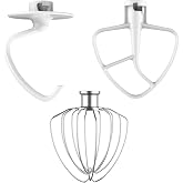 Ezato Mixer Attachments for KitchenAid 5QT Tilt-Head Mixer, 3 PCS | For KitchenAid 4.5/5 QT Tilt-Head Mixer, K45WW K45DH K45B Replacement, Dishwasher Safe, Mixer/Machine NOT Included