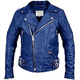 Men’s Leather Motorcycle Jacket Cafe Racer Classic Lapel Style Collar Lambskin Biker Brando Leather Jacket