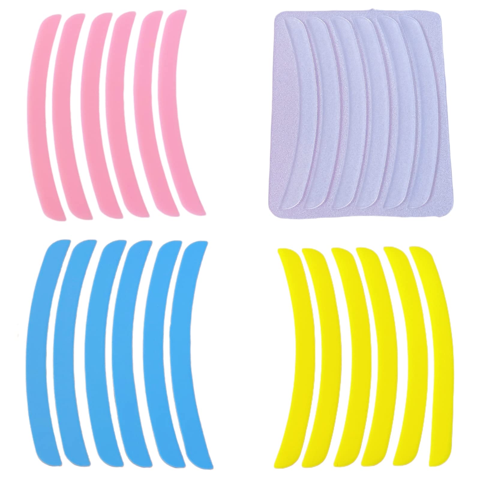 Photo 1 of Silicone Ribbon Lash Lift Ribbons Reusable Eyelash Perm Stripe Cover Lami-Lamination eyelash Lifting Compensator 12 pairs Tapes Set Eyelashes On the Lash Perm Shield Rod firmly Neon Colors