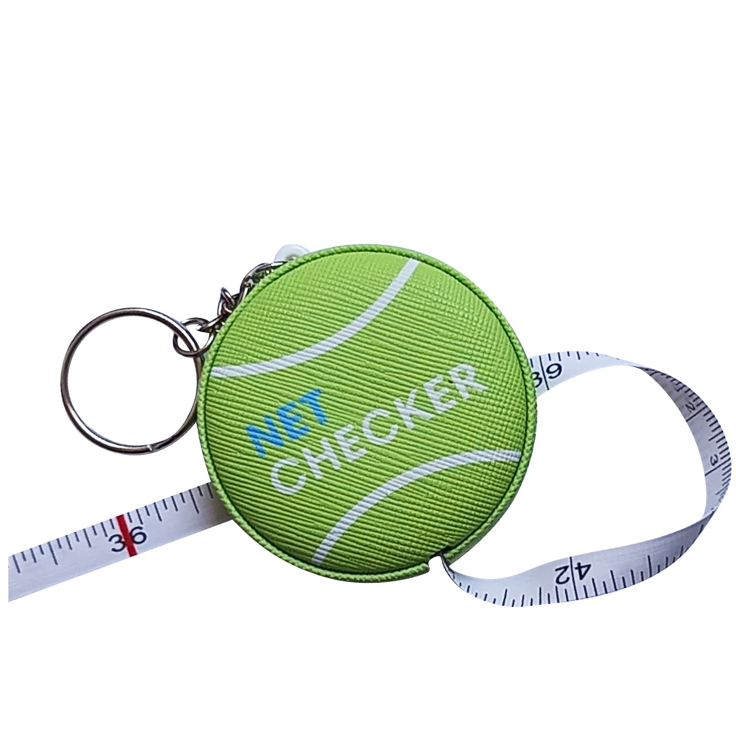 Scoring Right Net Checker Tennis Height measuring tape and keyring (Green)