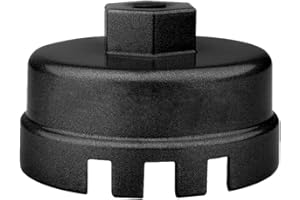 AICEL Oil Filter Cap Wrench Removal Tool Suitable for 4 Runner, RAV4, Highlander, Sienna and More. Oil Filter Wrench for 2.5-5.7L Engine with Cartridge Style Oil Filter Housing 64mm 14 Flute