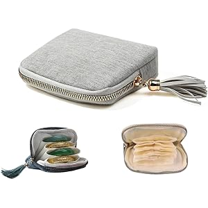 Jewelry Zippered Pocket Case, 2026 New 6-Layer Velvet Travel Jewelry Pouch Bag Portable Organizer, Small Jewelry Travel Case