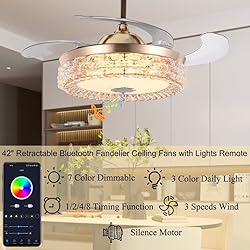 mfanchan Fandelier Ceiling Fan with