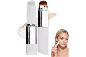 Korean Color Changing Foundation Stick, 3-in-1 White to Skin Tone Adjusting Cream Stick with Dual-Ended Detachable Brush, All