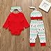 Von kilizo Christmas 4Pcs Outfit Set Baby Boys Girls Daddy's Favorite Gift Rompers(3-6 Months)