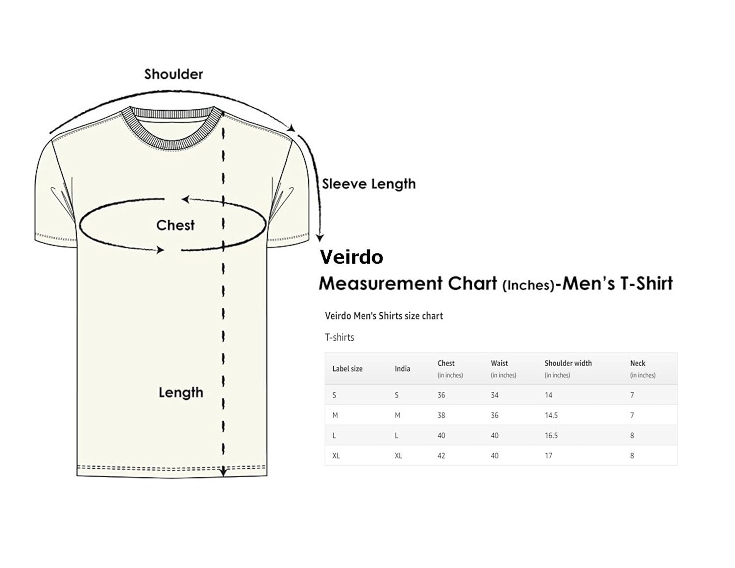 veirdo men's cotton t-shirt black