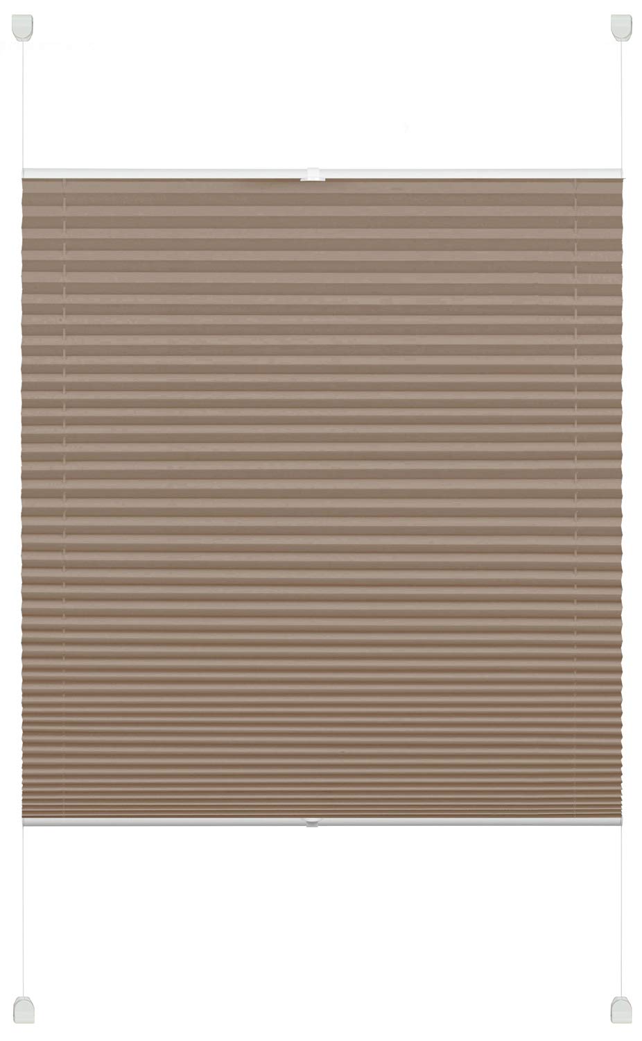 Deco Company Pleated Blind, Polyester Taupe, 45 x 130 cm, 23-2131