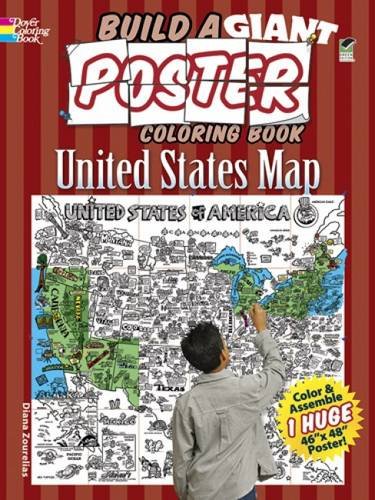 Build a Giant Poster Coloring Book -- United States Map (Dover Build A Poster Coloring Book)