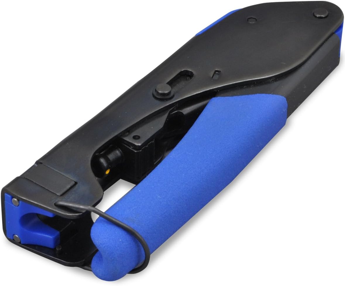 SKT BWZ00605 Crimping tool plier for compression f-type connector plug on coaxial cable, Blue