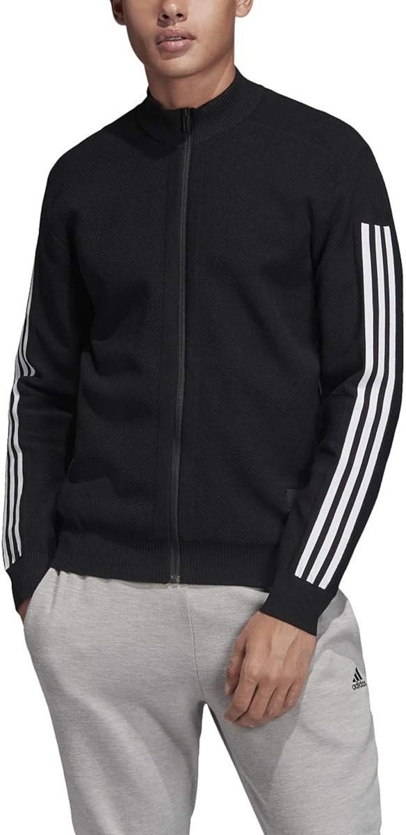 adidas Men's Essentials 3-stripes Tricot Track Jacket (Black1, Large) at  Men’s Clothing store