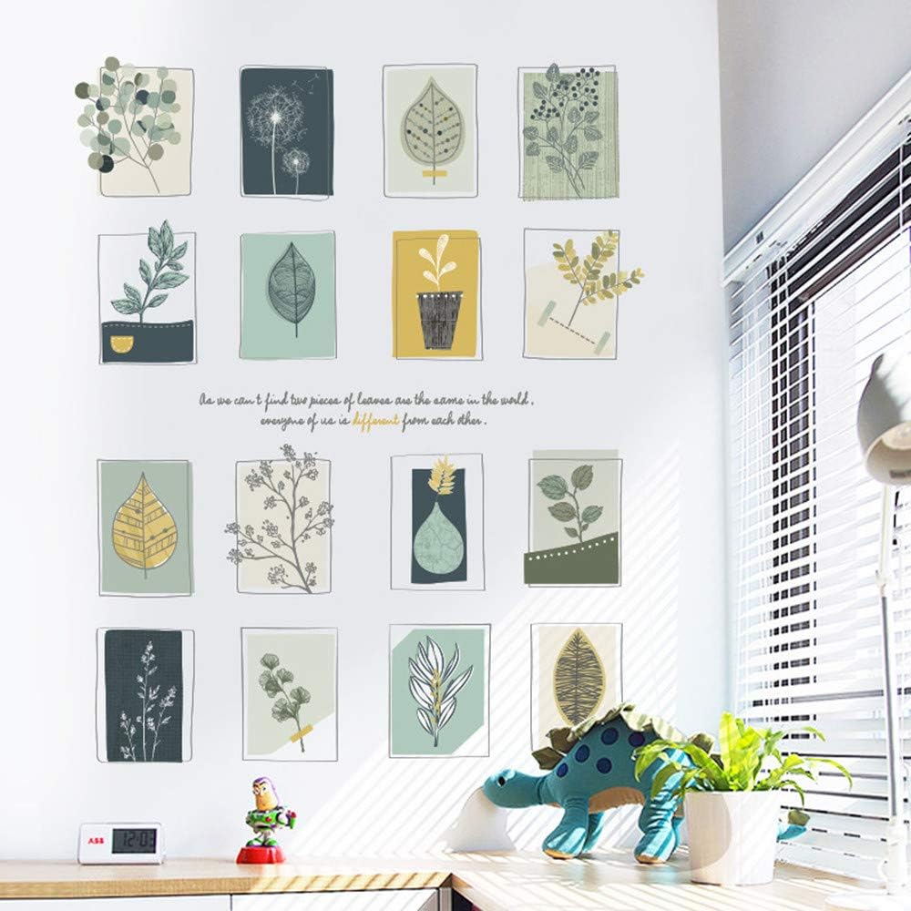 Amazon Com Wall Mural Decals For Living Room Plant Photo Frame Wall Stickers As Wall Decor For Bedroom 74cm X 88cm Removable Stickers For Walls Decoration As Housewarming Birthday Home Kitchen