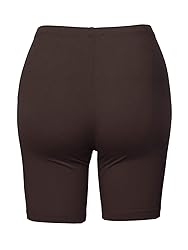A2Y Basic Solid Cotton Mid Thigh High Rise Biker