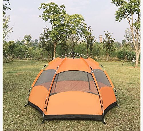 GDSZ Pop-Up Tent 5-8 People Camping Tent Anti-UV Waterproof Portable Family Tent With Backpack,Orange