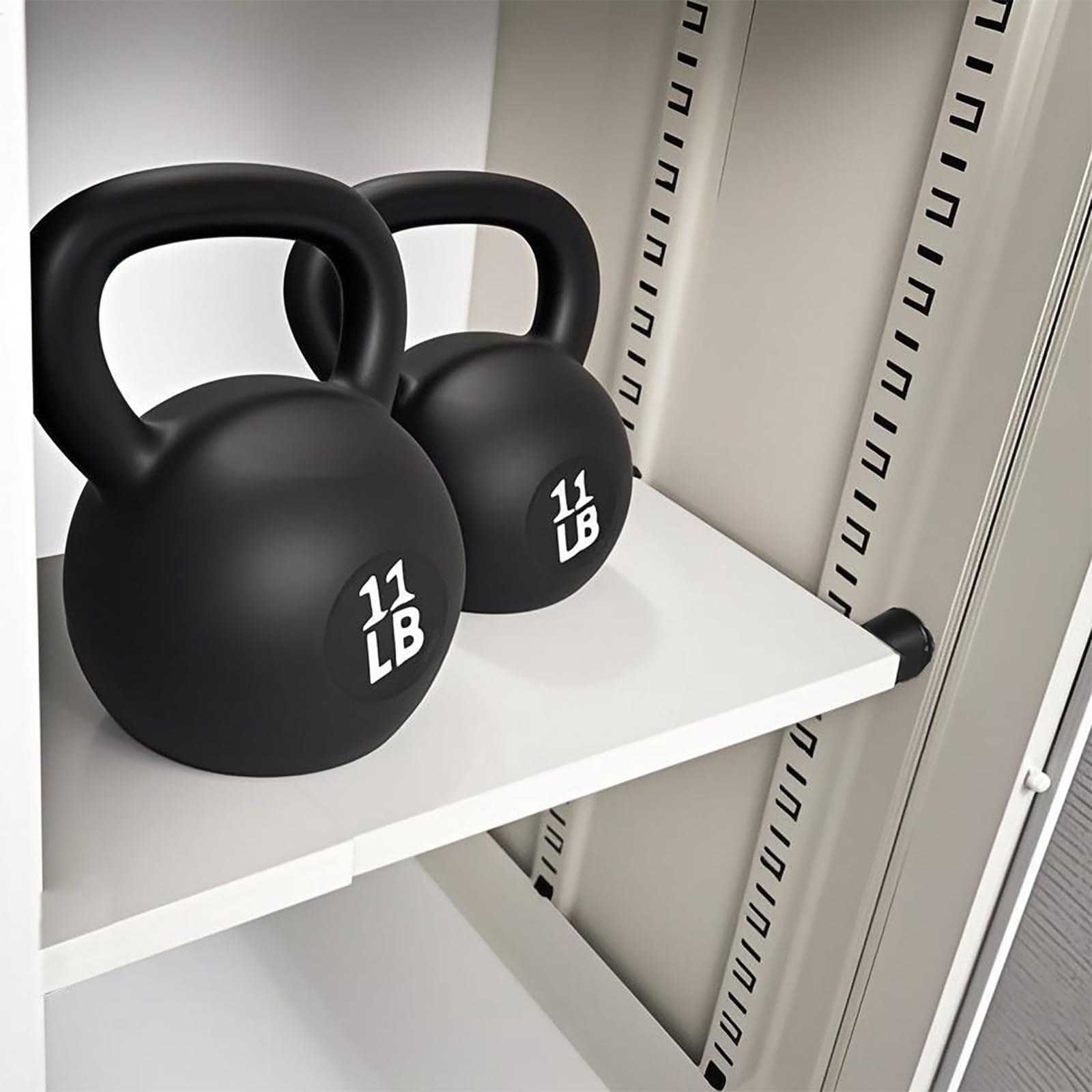 Photo 1 of zsttion Adjustable Locker Organizer Shelf, 30LB Load-Bearing Metal Locker Shelf for Schools, Offices, Gyms, Locker Shelf Expandable to Fit Your Locker 11-18” (1, White)