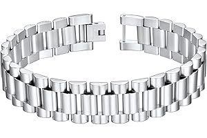 ChainsHouse Wristband ID Bracelets for Men, Stainless Steel/18K Gold/Black Metal Plated, Personalized Engrave Chunky Bracelet Bangle, with Removal Tool, 15MM/15.5MM Width, 8.27-8.66 Inch Length