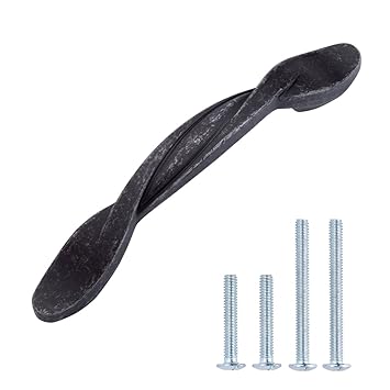 AmazonBasics - Schubladengriff, Möbelgriff, verdrehtes Design, Länge