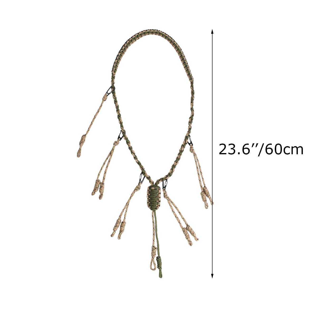 Yolyoo Duck Call Lanyard with Removable Drops 550 Paracord Hand Braided Secures 5 Calls Military Grade Adjustable Loops for Hunting Goose,Varmint, Predator, Deer or Duck Calls