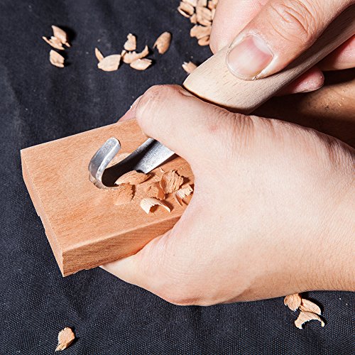 Cowryman Wood Carving Hook Knife for Carving Spoons Bowl Cup Right Hand Spoon Carving Knife (Knife Only)
