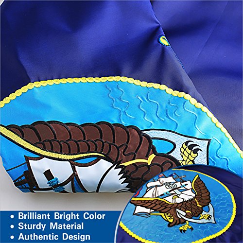G128 US Navy Boat Flag 3x5 Ft Double ToughWeave Series Double Sided