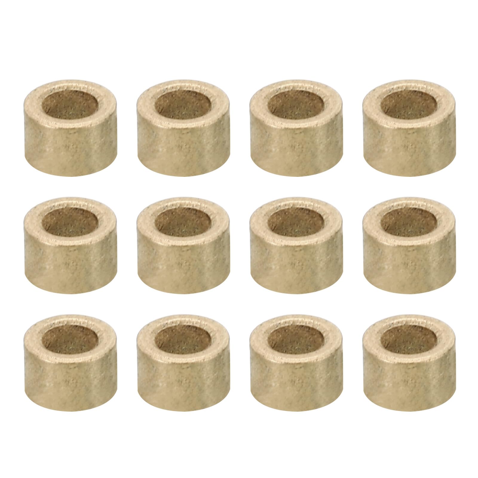 PATIKIL M3 Brass Spacers, 12 Pcs Metal Spacer Brass 3mm ID x 5mm OD x 4mm L Brass Spacers Screw Standoff for 1/8 Inch or M3 Screw — image 1
