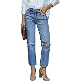 Lesore Womens High Waist Stretch Distressed Jeans Destroyed Denim Pants