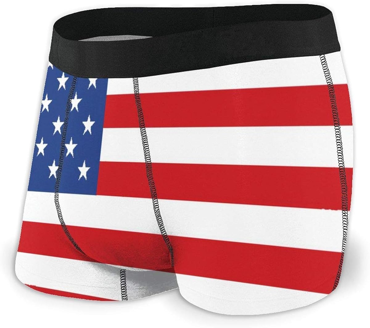 AUCHUIXBFB Men's Boxer Briefs, American Flag Men's Underwear, Low Rise