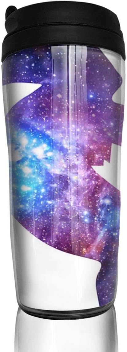 12 oz Tumbler with Lid Unicorn-clipart-galaxy Personalized Coffee Cups for Women Men Travel Mugs Birthday Friends Gifts