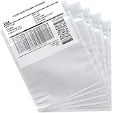 SJPACK Packing List Envelope 4.5x5.5 inches -100 Pieces in Transparent Adhesive File Bag For Shipping Labels And Invoices