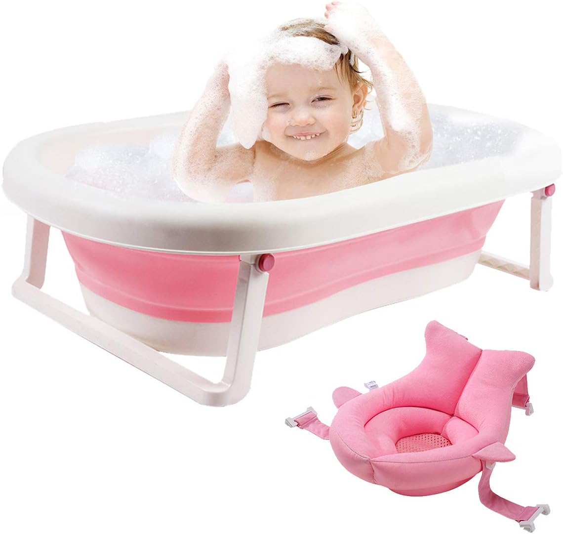3-in-1 Baby Bathtub Portable Collapsible Toddler Bath tub Foldable