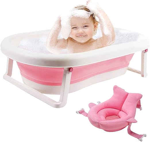 3-in-1 Baby Bathtub Portable Collapsible Toddler Bath tub Foldable