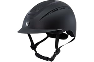 Tipperary Equestrian Ultra Helmet, Matte Black Shell/Matte Blacktop/Matte Black Trim, L (9300-L-MBK)