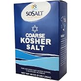 SOSALT DAL MARE DI TRAPANI - Kosher Certified Coarse Sea Salt, 3 Lbs | 1.36 Kg, Naturally Farmed, Large Crystal, Great for Cooking, Seasoning Recipes &amp; More, From Trapani, Sicily, Product of Italy