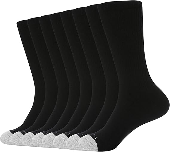 WANDER Mens Crew Cushion Socks Breathable Athletic Sports Socks