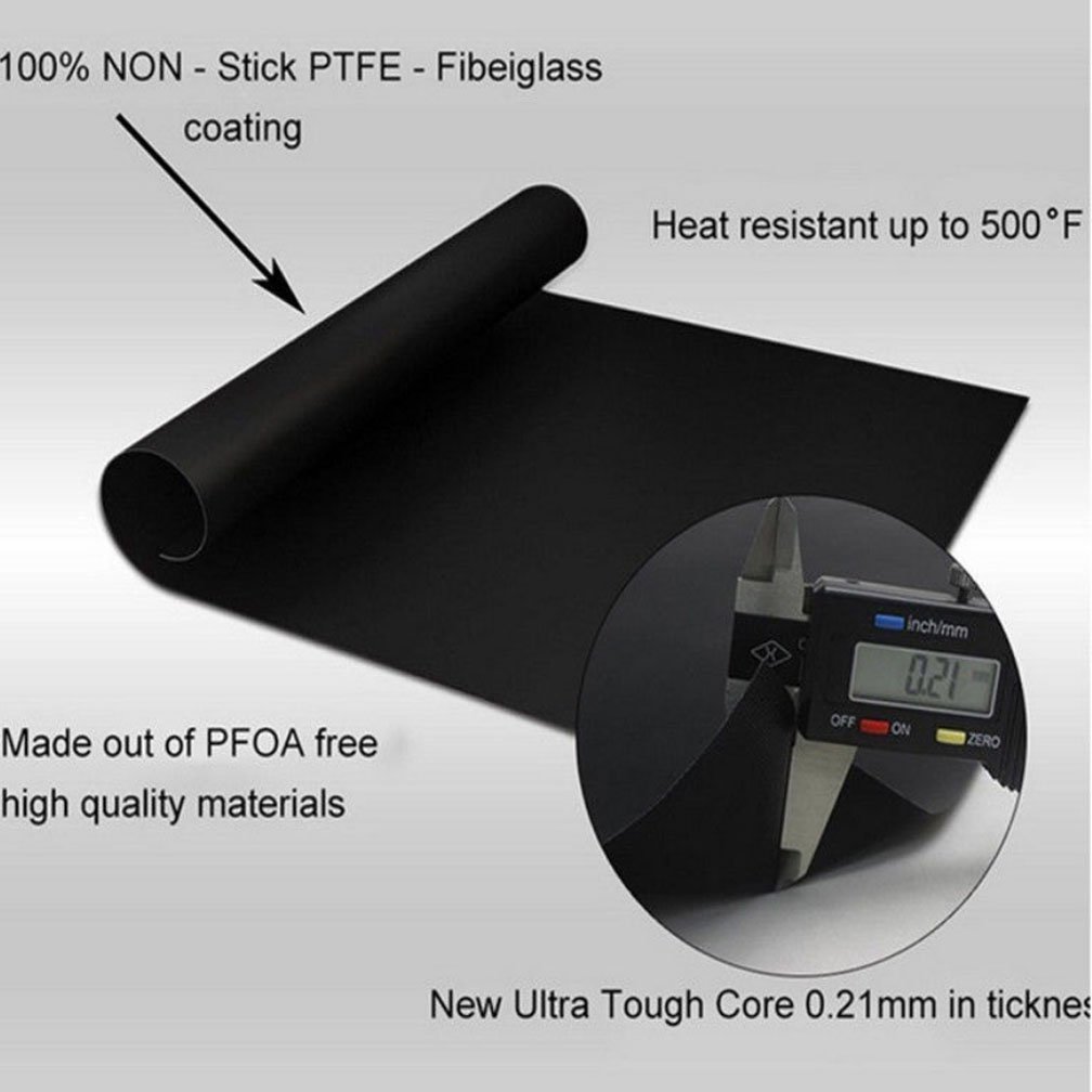 Dewanxin Grill Mat, Non-Stick BBQ Grill Mats, Set of 5 Barbecue Mat Durable, Heavy Duty, Reusable and Easy to Clean, FDA-Approved, PFOA Free