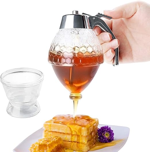 MonLiya Acrylic Honey Dispenser Bee Hive Honey Syrup