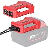 KUNLUN 2 Pack USB Charger Adapter Compatible for Milwaukee M18 18V Battery, Dual Output Port with USB and Type-C Charging Interface(Adapter Only)